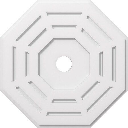 Westin Architectural Grade PVC Ceiling Medallion, 24"OD x 3"ID x 9 1/2"C x 1"P, One-Piece